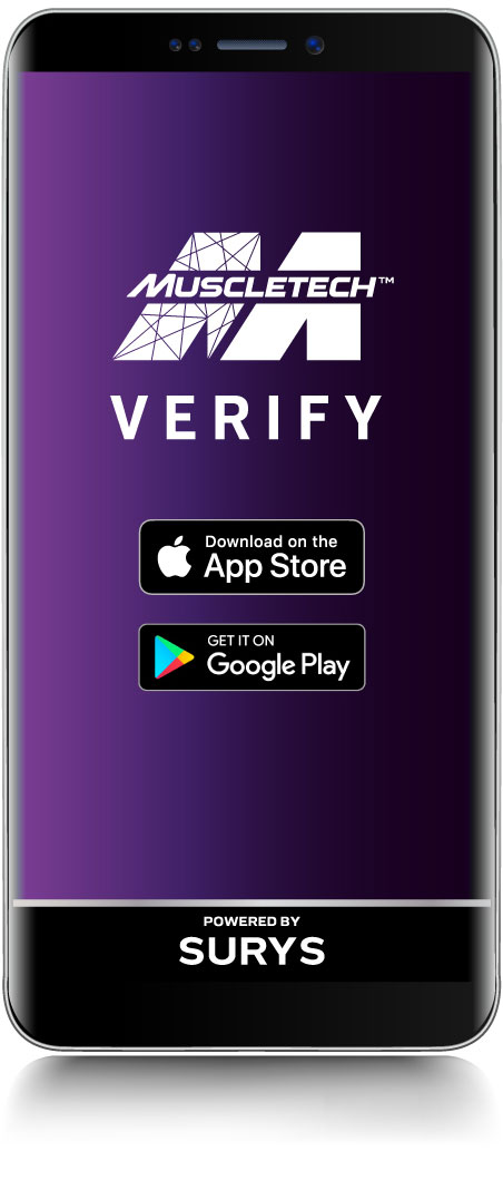 Download the MuscleTech® Verify app.